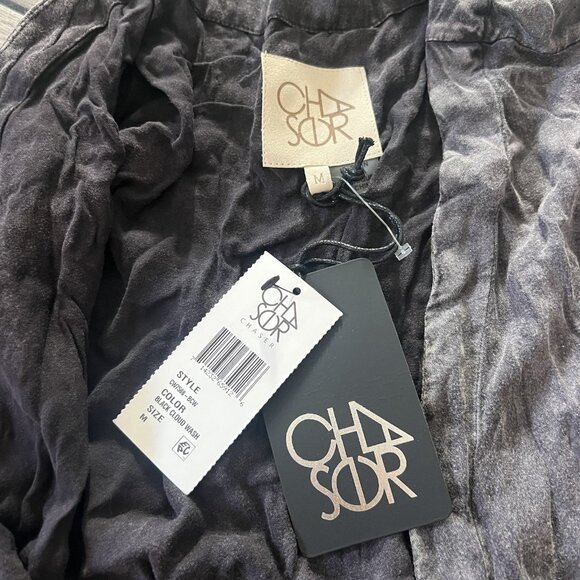 chasor gray open front cardigan fringe NWT Medium (258) - Picture 3 of 5